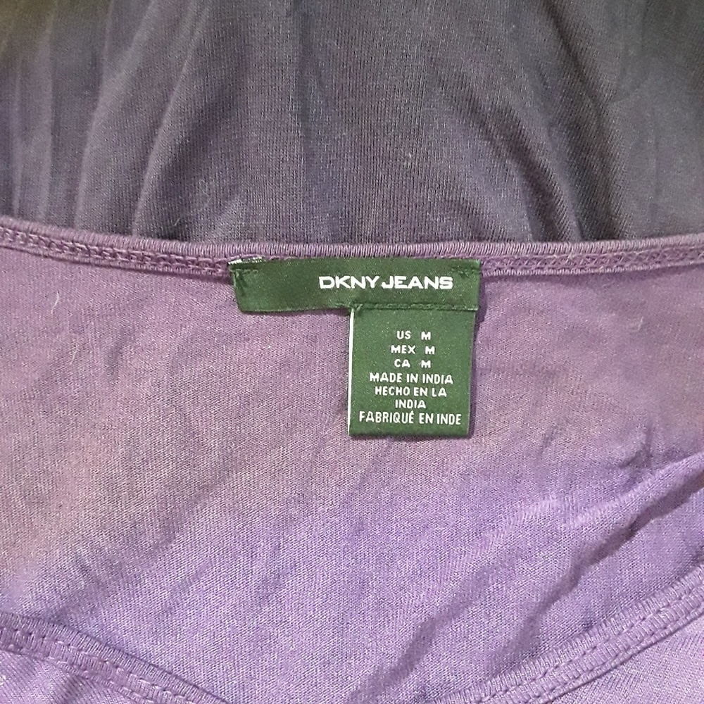 DKNY Jeans women top tunic 3/4 sleeve size M - Picture 3 of 6